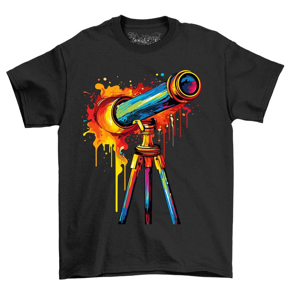 Telescope Paint Drip Design T-shirt - Funny and Out of This World! Funny T-shirt
