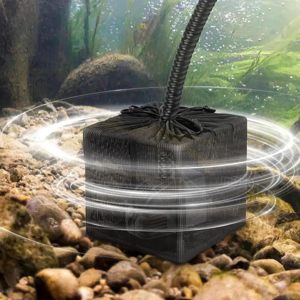 Сумка для прудового насоса Сетчатый фильтр Мешок Защита от засорения с кулиской Экран из мелкой сетки для сада Аквариума Фонтана Открытого двора