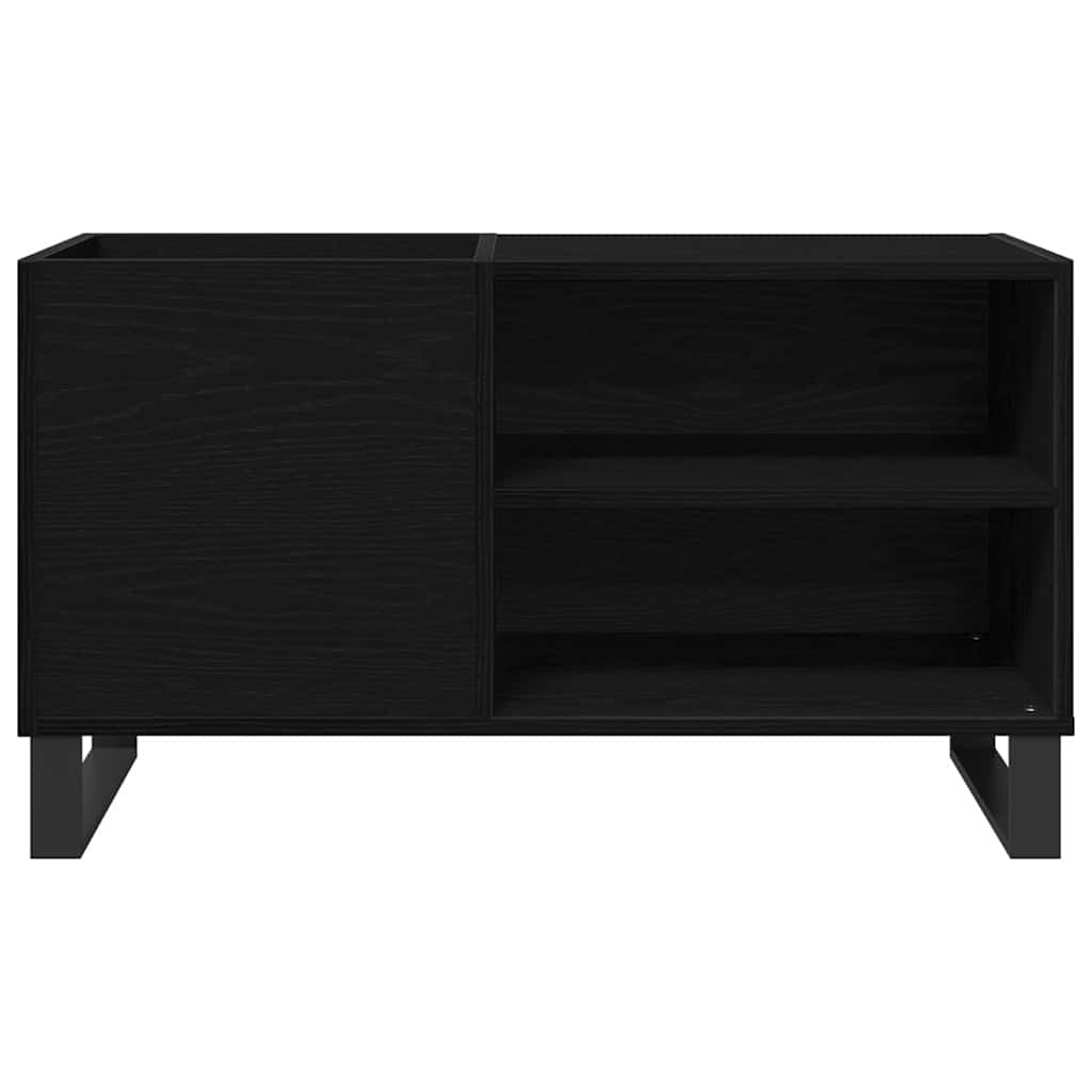 Vinyl Record Cabinet Black Oak Effect 85 x 38 x 48 cm