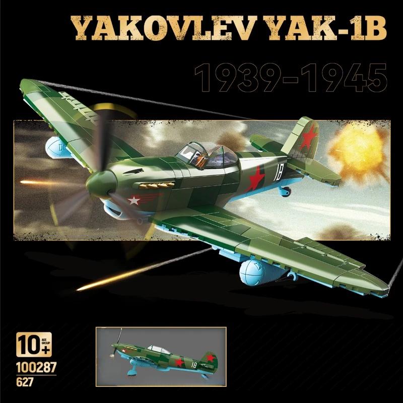 STEM Конструктор Истребитель Самолет La-7 Spitfire Як-1Б Bf-109E Самолет Технические Кирпичики Детская Игрушка подарки на день рождения