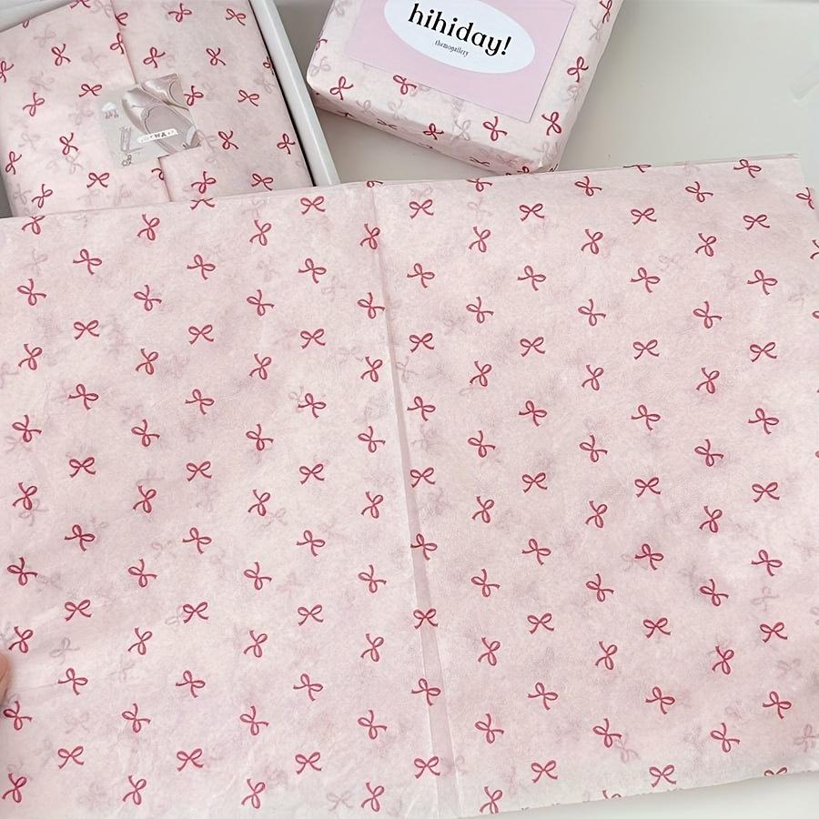 20Pcs/set Soft Thin Paper Bow Pattern Packaging Paper Flower Gift Packaging Paper Christmas Gift Decoration Gift Box Packaging Bouquet Paper