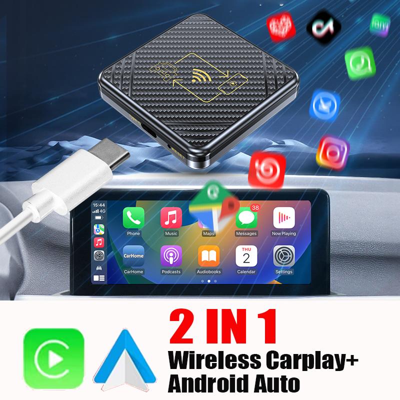2 In 1 Wifi CarPlay Box Android Auto Adapt For Wired Carplay Display To Wireless Smart Box Linux System OEM Upgrade