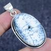 Natural Dendrite Opal Gemstone 925 Sterling Silver Jewelry Pendant 2.21" O0u85