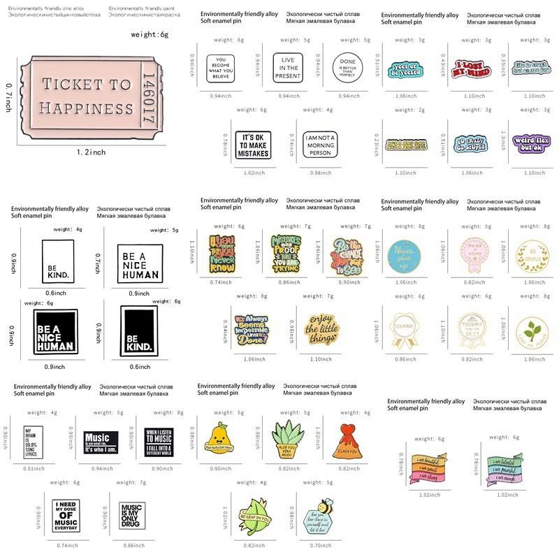 Stylish And Inspirational Metal Letter Brooch Set For Trendy Minimalist Fashion