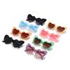 Summer new love sunglasses, fashion collar corner diamond-feeling ins sunglasses, jelly-colored copper film glasses for women