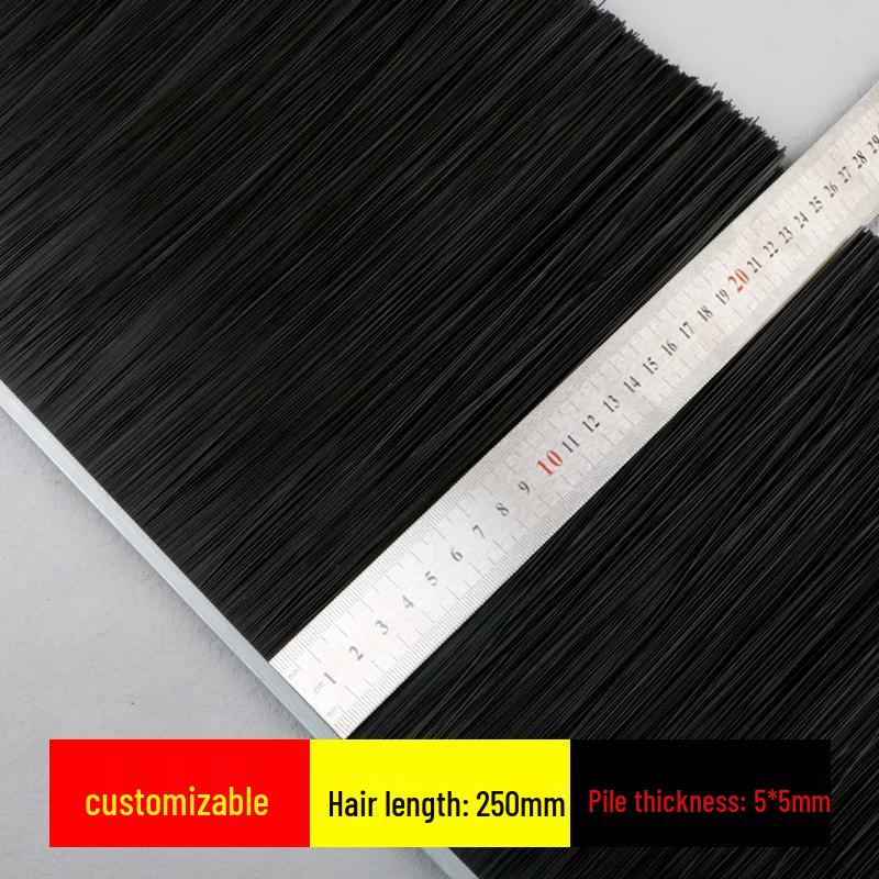 Коричневая специальная щетка с нейлоновой щетиной для пылезащитного уплотнения и вращающихся дверей