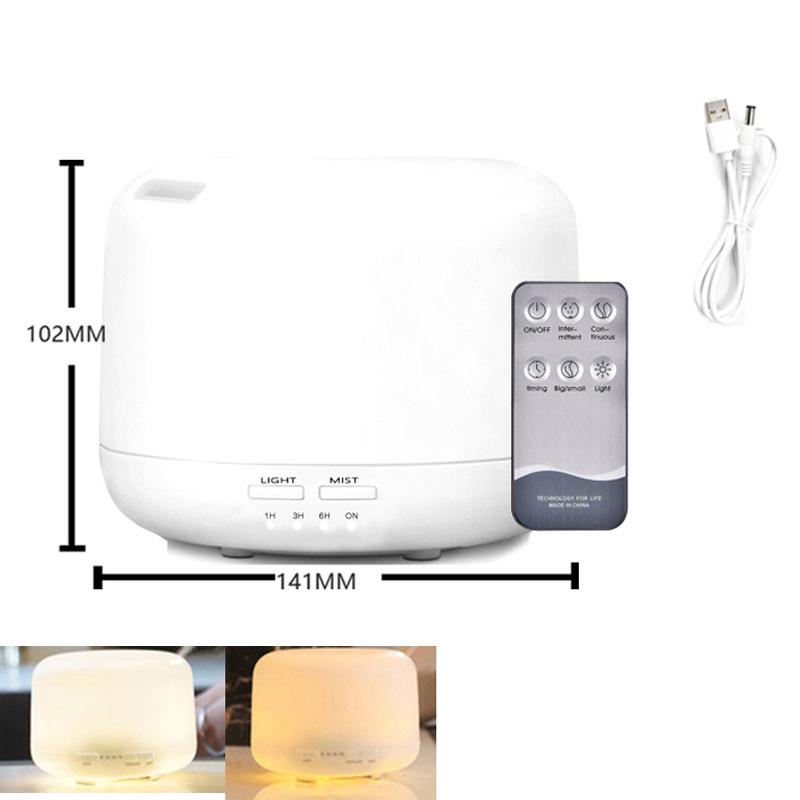 Ультразвуковой ароматерапевтический диффузор и увлажнитель воздуха MUJI объемом 500 мл с пультом дистанционного управления и лампой с эфирным маслом для дома или спальни.