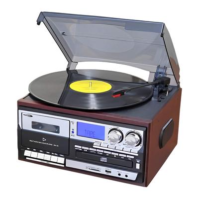 Запись на ленту с текстурой под дерево стерео радио цифровая запись функция повтора вращения воспроизведение диска наушники терминал записи возможен внешний вход