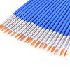 10Pcs Nylon Hair Artist Paint Brush Acrylic Watercolor Round Fine Hand Point Tip