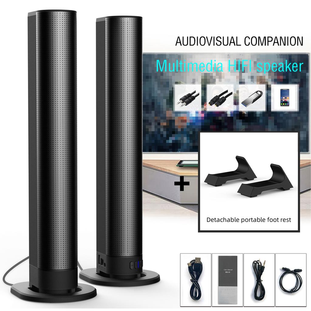 BS-56 TV Computer Desktop BT Stereo Detachable Wireless Soundbar Ultra-loud Stage Stereo Space