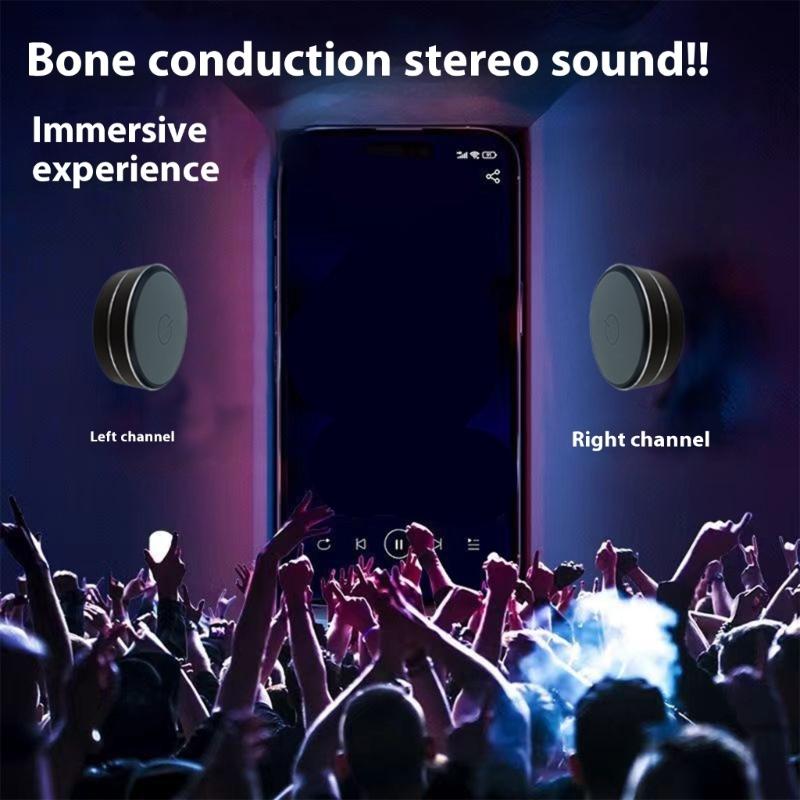 Динамик с костной проводимостью, совместимый с Bluetooth, многофункциональный портативный динамик с присоской, объемный звук, для улицы