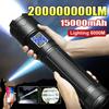 2025 New Ultra Bright LED Flashlight USB Rechargeable Zoom Flashlights Long Range 6000M Long Shot Torch Camping Fishing Work Lamp