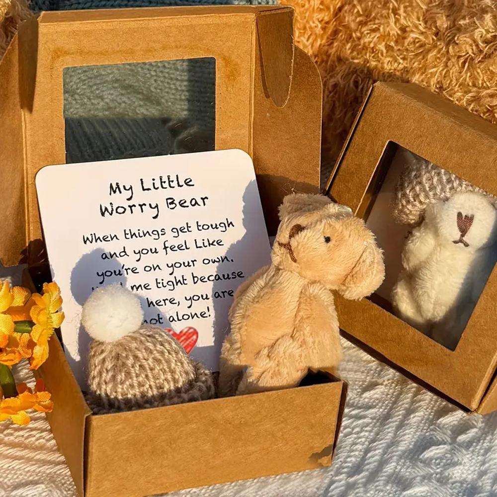 Mini Bear Hug Cute Stuffed Animal Gifts,Pocket Teddy Bear Mini Plush Bears In Box,Pocket Bears With Inspirational Card
