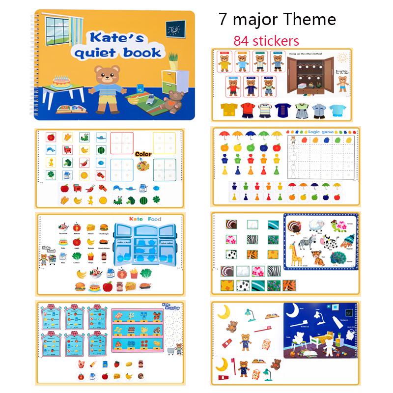 Детская тихая занятая книга Монтессори, детская развивающая игрушка, пастбище, сортировка животных, матчевая игра, детская наклейка, игрушка для детской книги