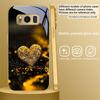 Сияющее сердце Для Samsung Galaxy S20 FE S21 S22 Ultra S23 Plus S24 Ultra 25Ultra S21+ S9+ 22Plus Золотой стеклянный чехол для телефона