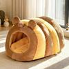 Кошачье гнездо Тедди будка Съемное зимнее укрытие Пещера для сна питомца Кровать для домашних кошек