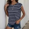 Новая летняя женская футболка в полоску без рукавов