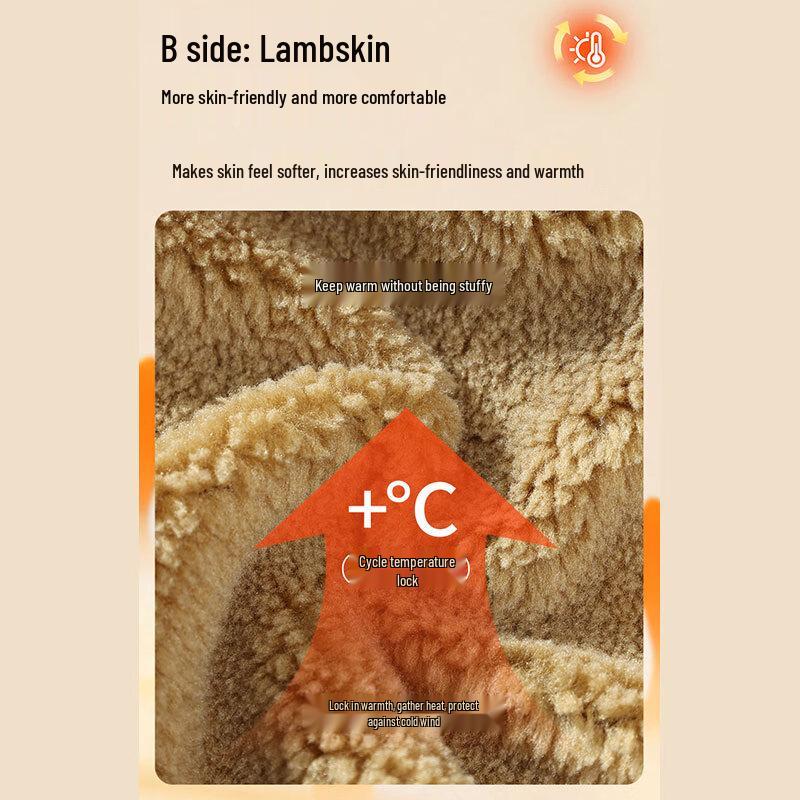 EASTERN CAMEL Men's Winter Reversible Sherpa Vest