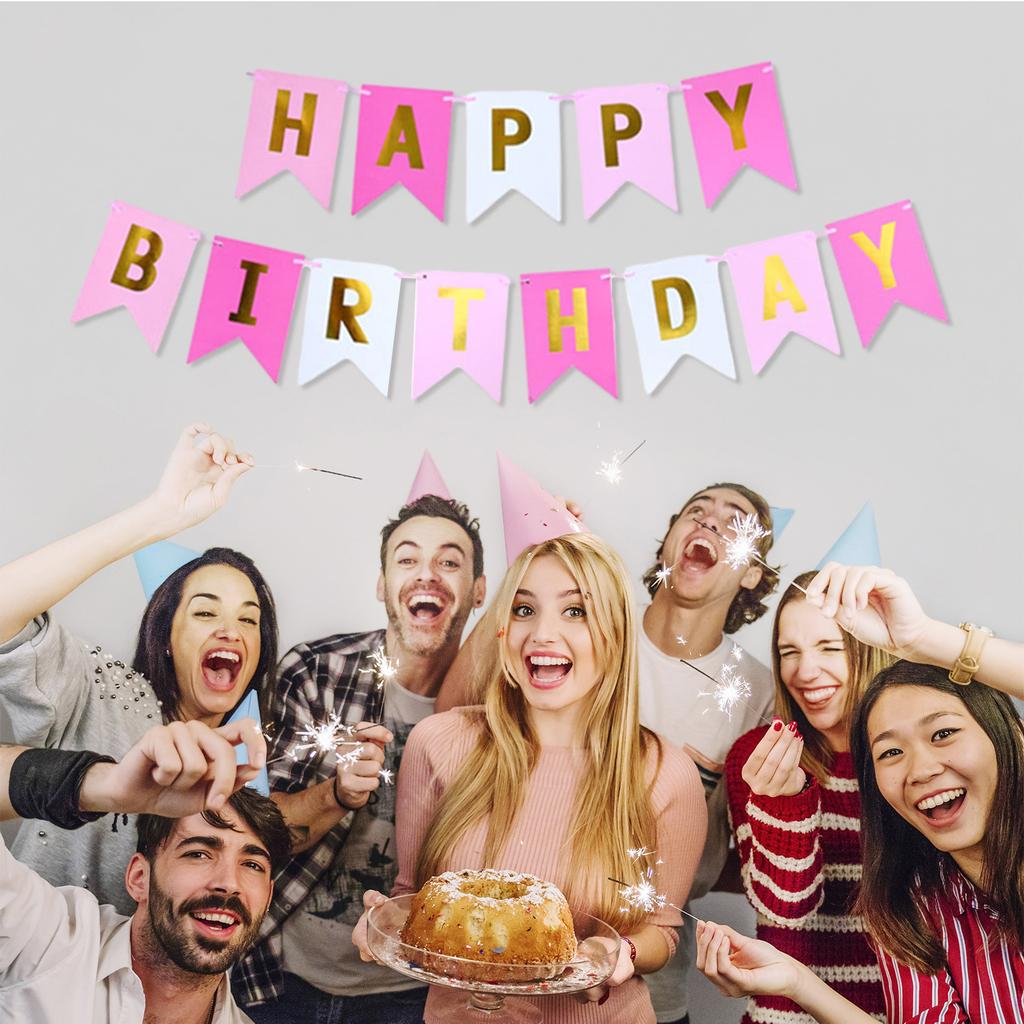 Баннер с днем рождения Знак с днем рождения Украшения с днем рождения Украшения на день рождения для вечеринки по случаю дня рождения