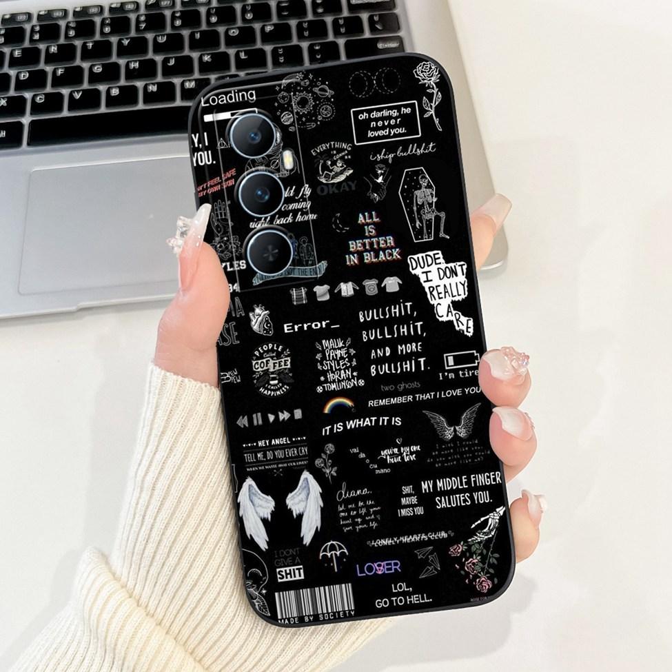 Funda For Realme C65 RMX3910 Back Cover For Realme C65 4G Case Shockproof Luxury Flowers Cute Cartoon Cool Silicone Bumper Coque