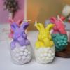 Яйцо Кролик Свеча Молде Пасхальный Кролик Гипсовая Смола DIY Инструмент Рельеф Цветок Силиконовая Форма Для Изготовления Свечей Форма Ароматическая Свеча Домашний Декор Подарки