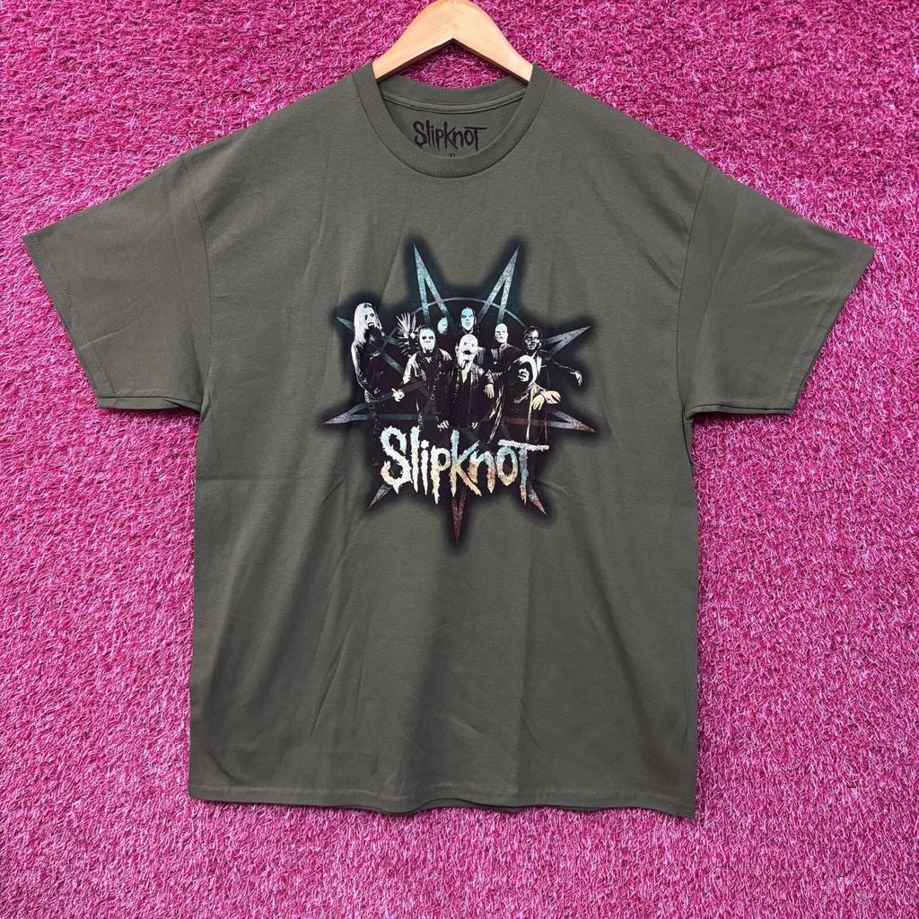 Зеленая футболка Slipknot Group Star Crest