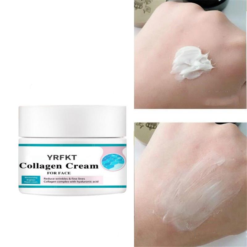 Коллагеновый крем для лица, увлажняющий питательный крем, уменьшает морщины, осветляет кожу, крем для лица, уход за кожей лица