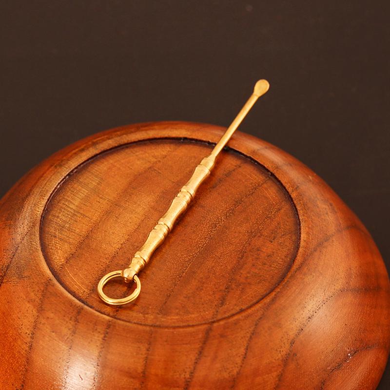 Портативный медный ушной ершик ложка для чистки ушей брелок кулон уход за ушами