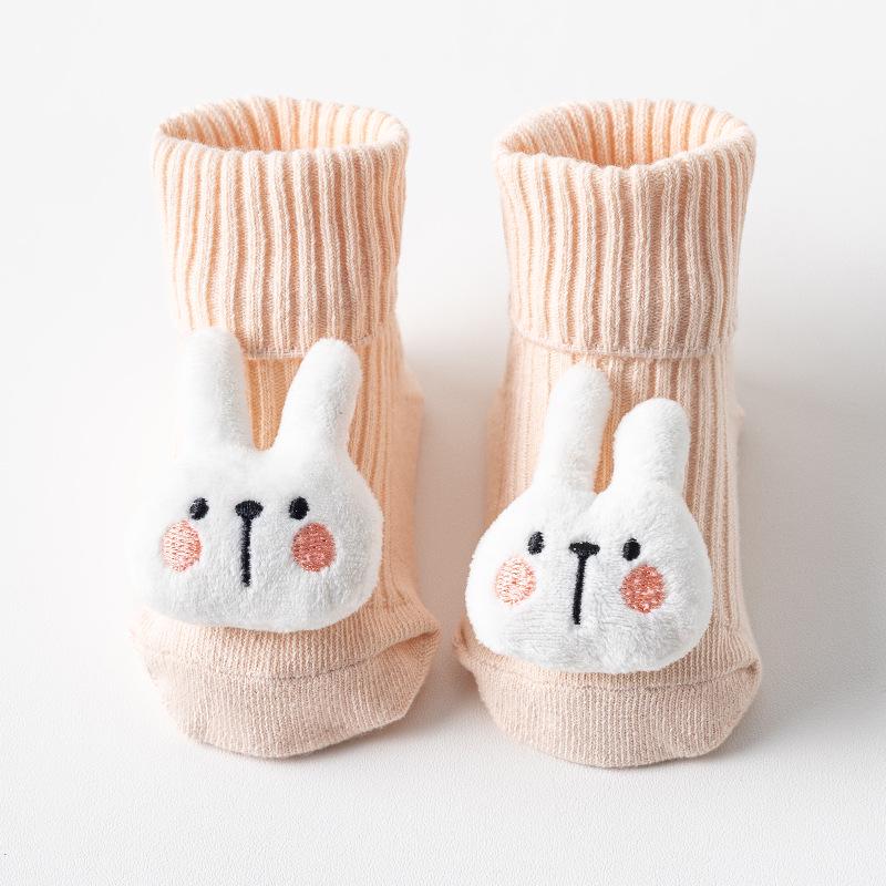 Унисекс Детские Нескользящие Хлопковые Носки, До середины икры, Возраст 0-3 года, Все сезоны