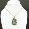 Chrysocolla Pendant Copper Gemstone Pendant Real Swiss Blue Topaz Pendant Copper Jewelry Healing Stone Pendant Gift For Her Handmade Pendant