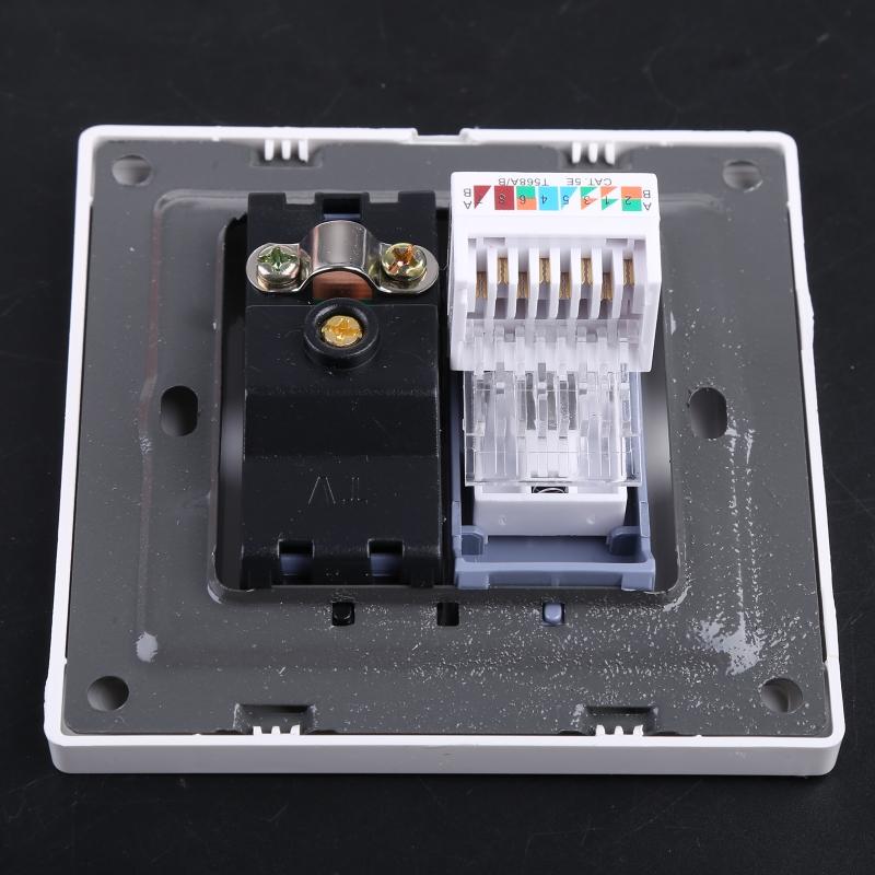 XXUB Адаптер RJ45 + ТВ Антенна Коаксиальная Настенная Панель Выходная Панель Розетка