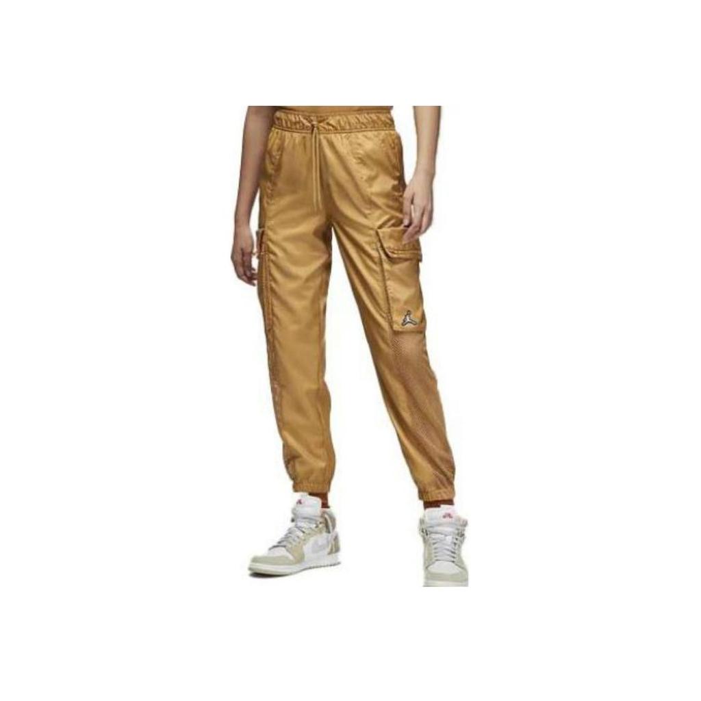 Jordan Casual Breathable Spliced Joggers Women Bottoms Gold DO5055-722