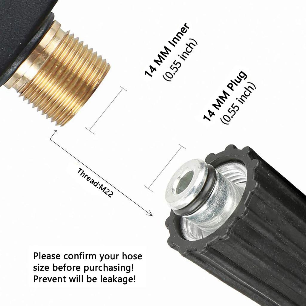 Пистолет для мойки высокого давления, короткая рукоятка пистолета для мойки высокого давления с 5 насадками для мойки высокого давления, комплект пистолета для мойки высокого давления для автомобиля