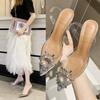 Girls Wear Transparent High-heeled Sandals Stilettos Elegant and Comfortable Women's Fashion Shoes New Design Luxury Ladies Footwear