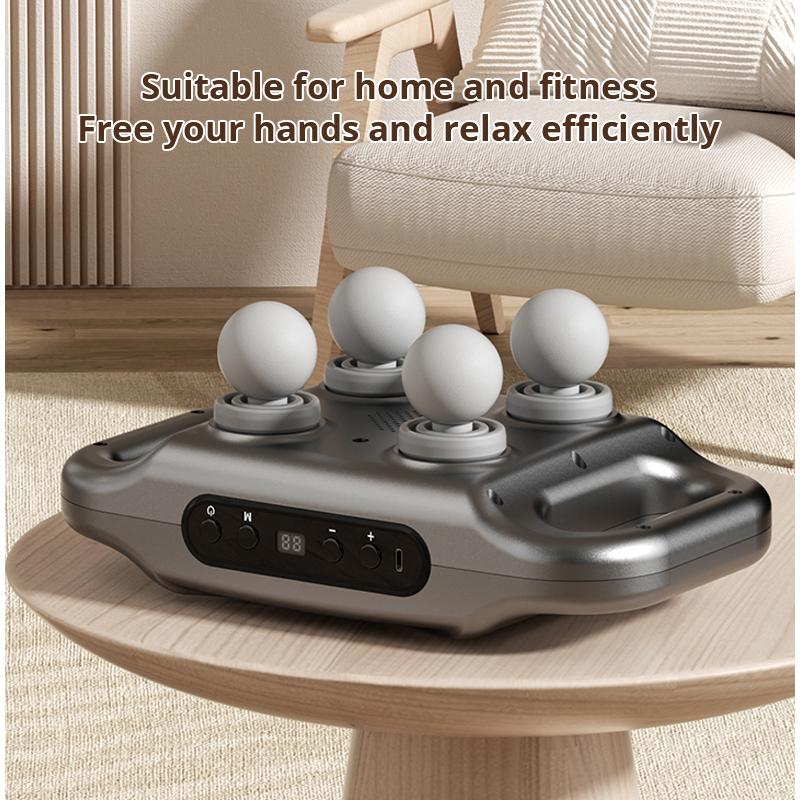 Беспроводной удобный массажный пистолет с 4 головками, массажный инструмент для шеи, шейного отдела позвоночника, массажное оборудование для релаксации мышц