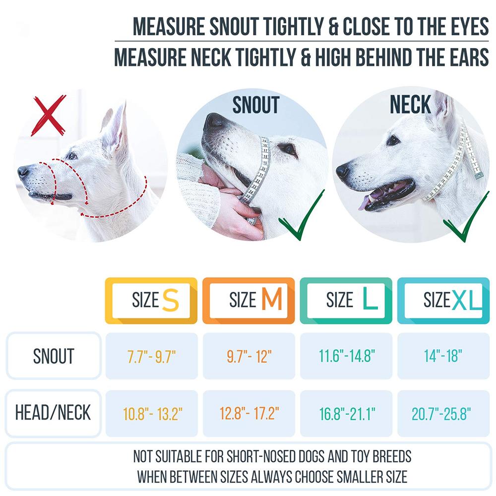 Quick-release Dog Muzzle for Dog Head Halter Muzzle with Safety Strap Anti-biting Dog Muzzle To Stop Dog Pulling On the Leash