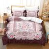Комплект пододеяльников с цветочным принтом, цветной 3D-принт с цветами, одеяло King Queen, полноразмерное, из полиэстера, с наволочками для девочки