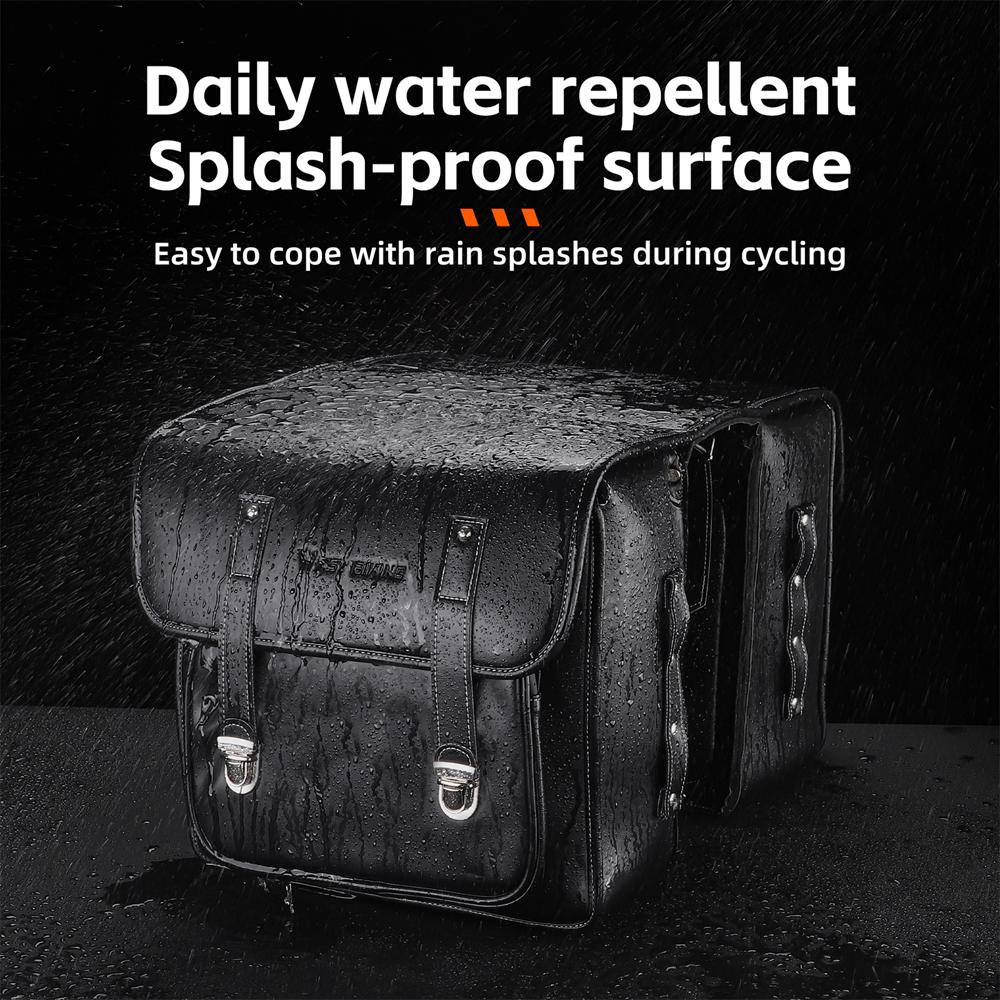 Кожаная сумка на заднее сиденье велосипеда в стиле ретро, ​​большая вместительная сумка на заднее сиденье велосипеда, универсальные сумки для велосипедных сидений