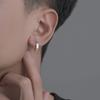 Fashion Personality Creative Silver Fashion Jewelry Man Earrings Korean Style Ear Hoops Letter