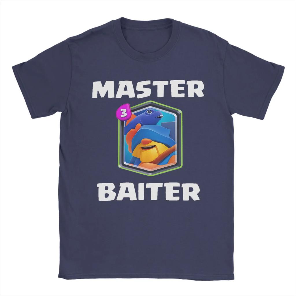 Master Baiter CClashs RRoyales Футболка Мужская Повседневная 100% Хлопок Футболка С Круглым Вырезом С Коротким Рукавом Футболка С Принтом Одежда