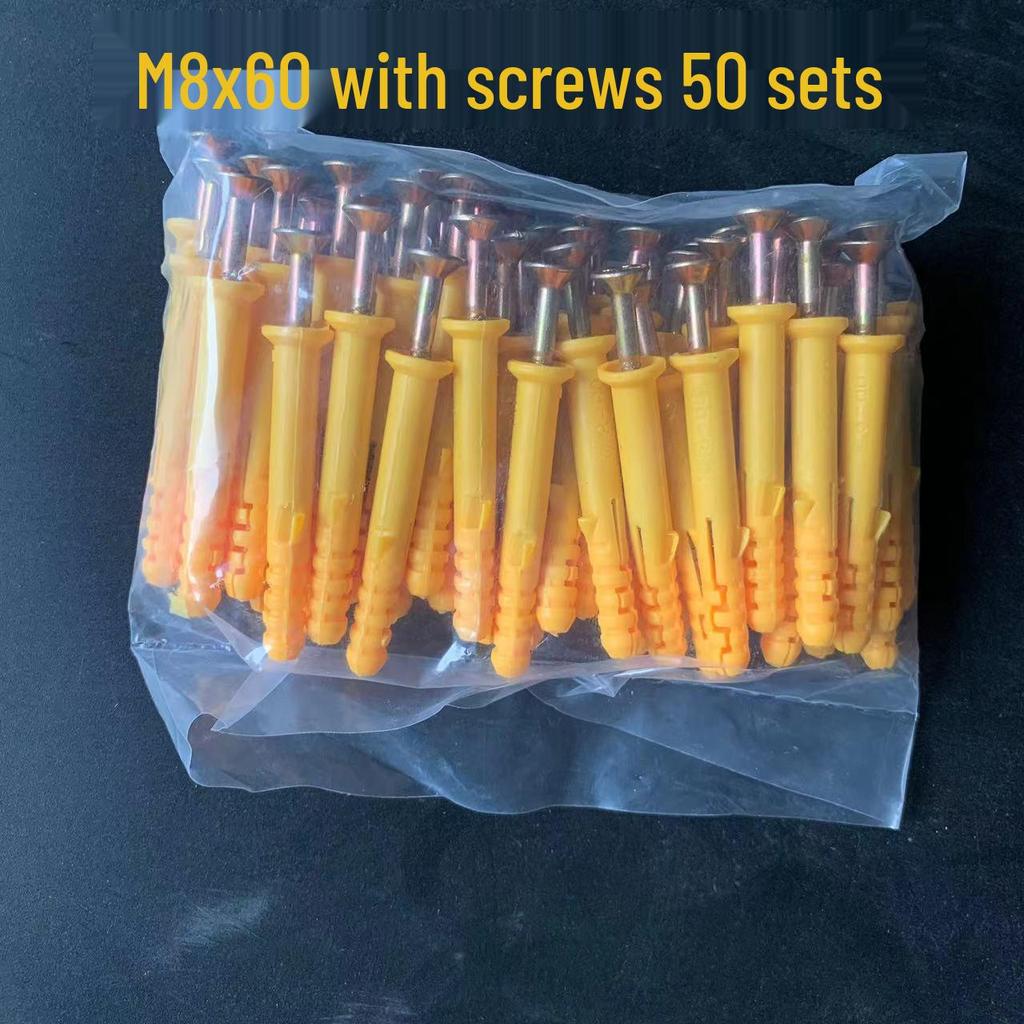 Пластиковые распорные дюбели M6 и настенные пробки для саморезов (6 мм и 8 мм)