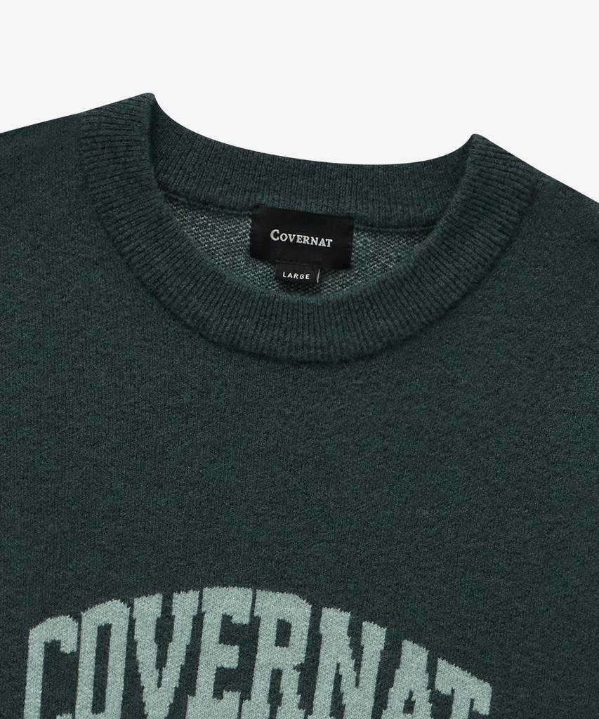 COVERNAT Arch Logo Knit Teal Green