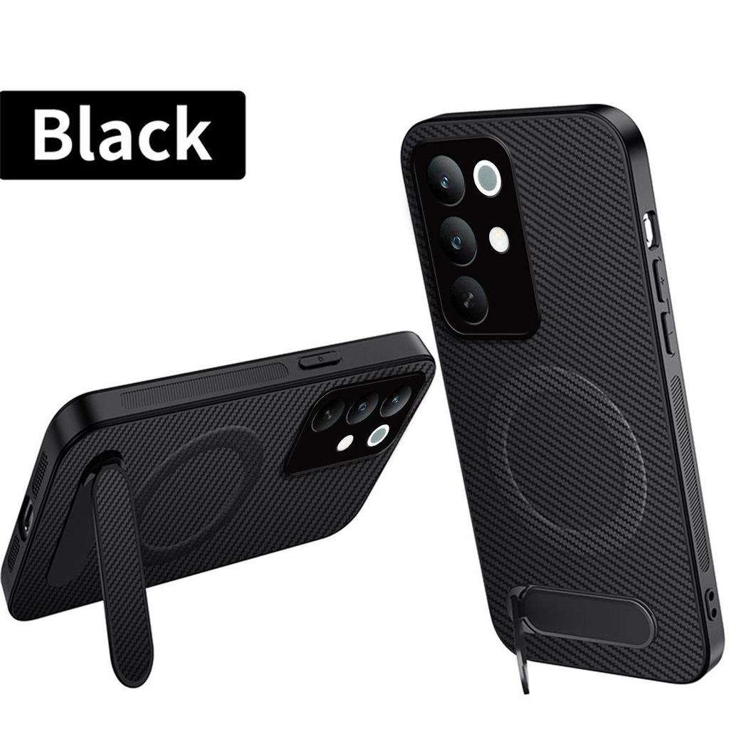Чехол для телефона из ТПУ с текстурой под карбон для realme C85 Pro, C85 5G, C85, 15x 5G, с подставкой для просмотра под разными углами, мягкая защитная крышка