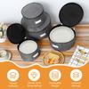 4Pcs Stackable Dish Storage Container with Felt Dividers Handle China Storage Containers for Dishes Plates Kitchen for Plates