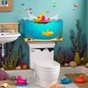 Blalck 3D Toilet Monster Funny Bathroom Seat Decor Removable Sticker Wall Art Decal Toilet Lid Decals