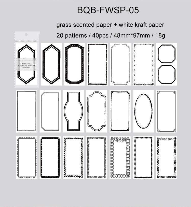 JIANWU Wind Chromatography Series Vintage Border Landscape Material Collage Memo Pad Creative DIY Junk Journal Stationery