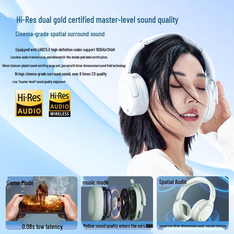 EDIFIER W830NB Active Noise Cancelling Over-Ear Bluetooth Headphones