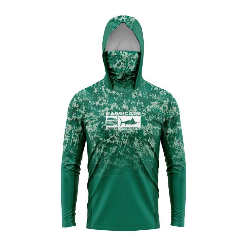 Men Women Quick Dry UV Protection Hooded Long Sleeve Fishing Shirt Outdoor Sports Cycling Lightweight UPF 50