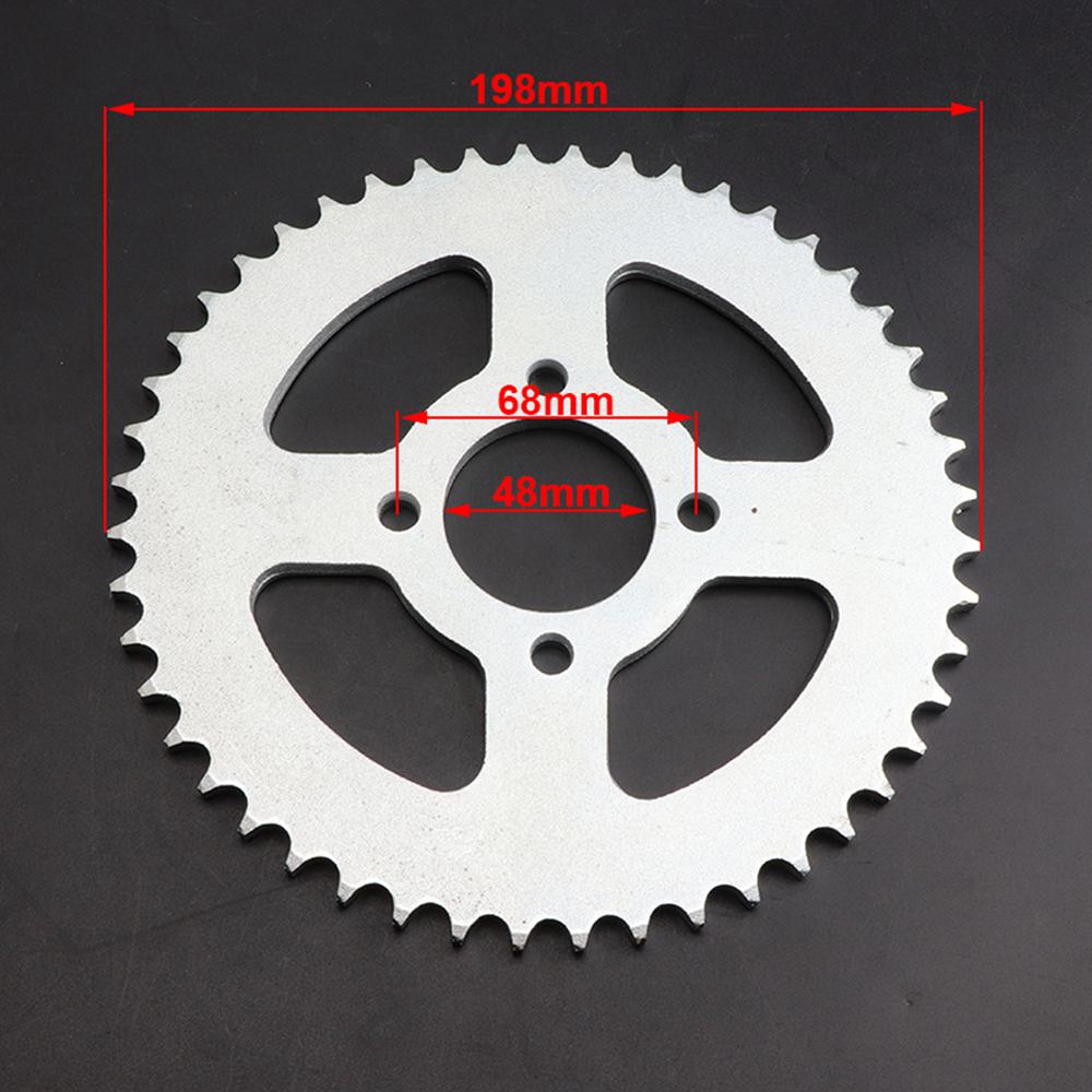 420/428 Chain Rear Sprocket 48mm-68mm Fit For 50cc 70cc 90cc 110cc 125cc ATV Go Kart Buggy Quad Dirt Bike Trike Motorcycle Parts