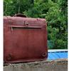 Handmade Genuine Vintage Goat Leather Backpack Convertible Messenger Laptop Bag